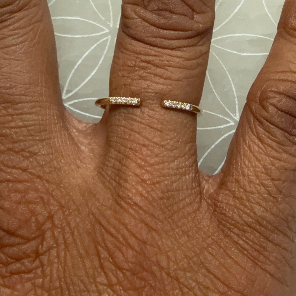 Stackable 14k Diamond Claw Ring. - image 3